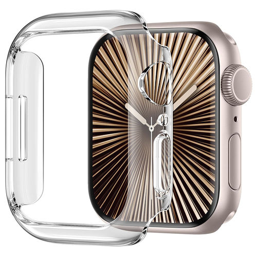 (2-Pack) Flexi Gel Case for Apple Watch 44mm Series 6 / 5 / 4 / SE - Clear